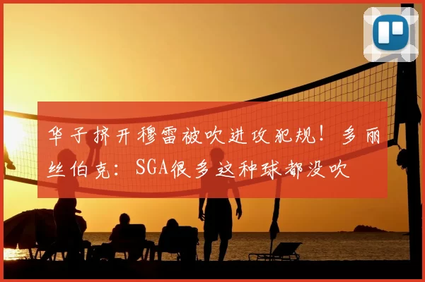 华子挤开穆雷被吹进攻犯规！多丽丝伯克：SGA很多这种球都没吹